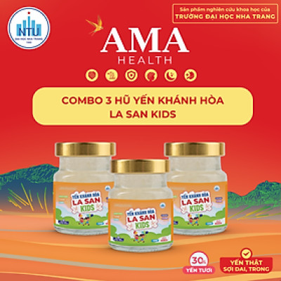 [ COMBO 3 HŨ ] Yến Khánh Hòa La San Kids Nano Canxi dành cho trẻ em, tăng chiều cao, tăng sức đề kháng