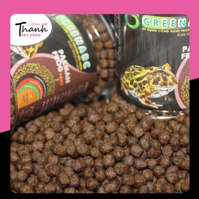 Thức ăn Ếch Pacman nhãn GREENABC – Pacman Frog – Độ đạm 37% giúp tiêu hóa tốt, tăng kích thước, lên màu đẹp, ăn ngon – Hộp 50g và 230g