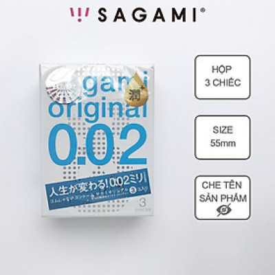 BCS 002 Sagami Extra - 3s - Nhiều Gel - Siêu Mỏng - Che Tên SP