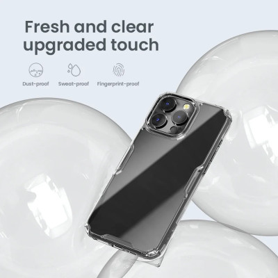 Ốp lưng dành cho iPhone 16 Pro Max, iPhone 16 Pro, iPhone 16 Plus, iPhone 16 hiệu NILLKIN Nature TPU Pro trong suốt chống sốc cao cấp - Hàng chính hãng.