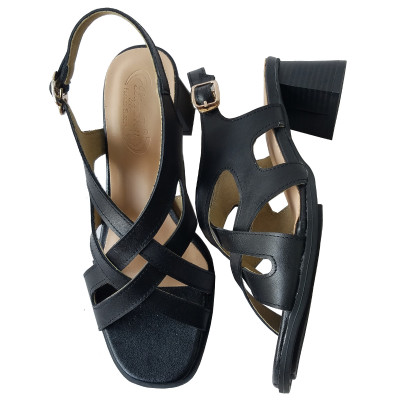 Giày Sandal Cao Gót Da Bò BIGGBEN Cao 5 Phân SDCG137