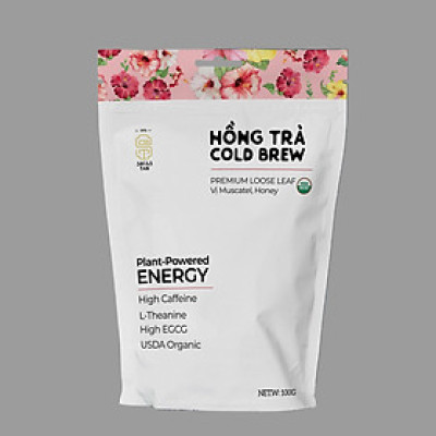 Trà Đen Cold Brew Hữu Cơ - Chứng Nhận USDA Organic, Vị Mạch Nha Ngọt Thơm, Không Chát Túi Zip 75g