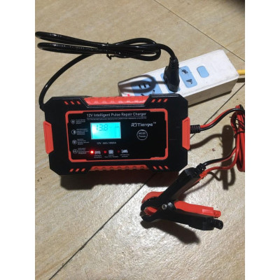 Sạc bình acquy 12V 4Ah-100Ah tự ngắt khi đầy, bảo dưỡng phục hồi ắc quy, khử sunfat chống ngược cực