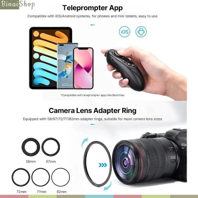 Ulanzi Teleprompter RT02 - Máy Nhắc Chữ Đa Năng Dành Cho Điện Thoại Thông Minh, DSLR Và Máy Ảnh Có Điều Khiển Từ Xa - Hàng chính hãng