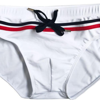 Quần bơi nam tam giác màu trơn kẻ sọc, đồ bơi nam đi biển đẹp QBUXH03