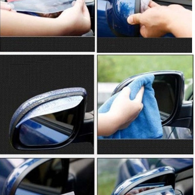 [SKM] che nước Gương Chiếu Hậu Ô Tô Lông Mày Che Mưa (2 Miếng)  Túi Chất Lượng 206025