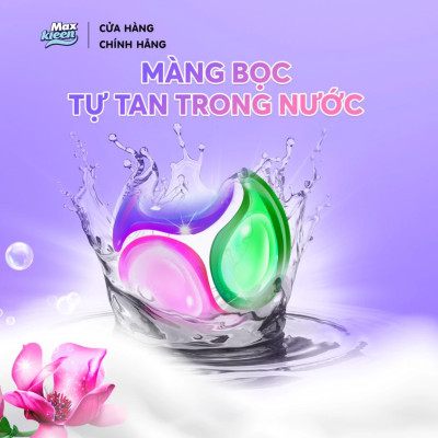 Túi Viên Giặt Xả MaxKleen 2 Trong 1 Hương Nước Hoa Huyền Diệu (34 viên/ túi)