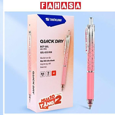 Bút Gel Quick Dry 0.5 - Thiên Long GEL-033/KM - Mực Đỏ