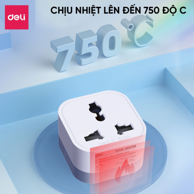 Phích Cắm Chuyển Đổi 3 Chân Sang 2 Chân, Ổ Cắm Tiêu Chuẩn Châu ÂU, Mỹ, Anh Dùng Đa Quốc Gia Du Lịch