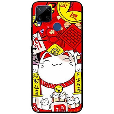 Ốp lưng dành cho Realme C15 mẫu Mèo Nằm Chờ Cá