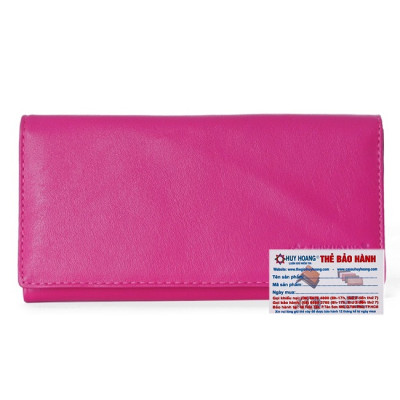 HJ3111-12-13-14-15-24-58-62-63 - Bóp nữ da thật cao cấp Huy Hoàng 3 gấp màu da, đen, đỏ, hồng, nâu, xanh, xanh dương, đỏ tươi, xanh biển