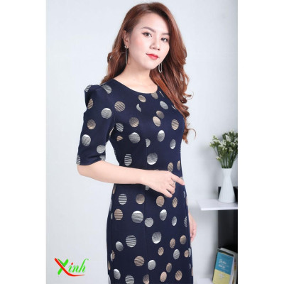 Đầm suông bi hiệu ứng ThoiTrangXinh DL657