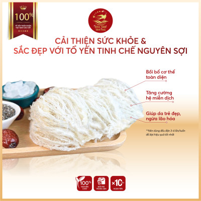 Tổ yến Tinh chế sợi 50 gram Yến Việt Tinh Hoa  - Hàng chính hãng