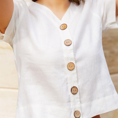 Áo Croptop Linen Calla TOP168 Thời trang thiết kế Hity