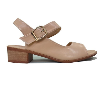 Giày Sandal Nữ Cao Gót Da Bò Thật TiTi ĐÔ Cao Cấp 4cm DNU2133d