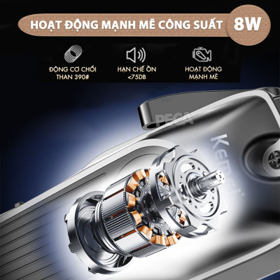 Tông đơ cắt tóc chuyên nghiệp Kemei KM-1699 lưỡi cắt mạ carbon công suất 8W tốc độ cắt 9000RPM - Hàng chính hãng