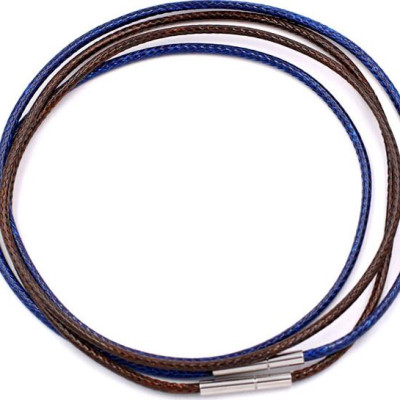 Combo 2 sợi dây vòng cổ cao su - xanh dương + nâu DCSXDN1