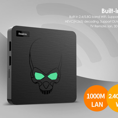 Androdi tivi box Beelink GT-King Ram 4GB, Rom 64GB, điều khiển giọng nói và cử chỉ android 9 - Hàng Nhập Khẩu
