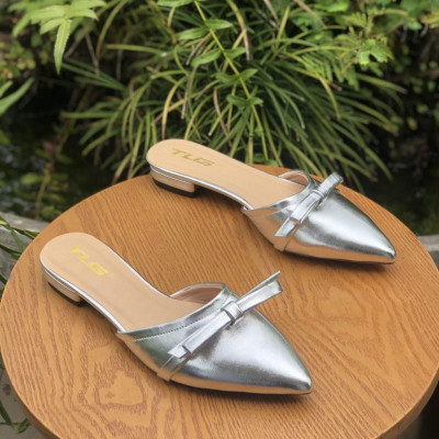 Giày sục nữ hot trend  thời trang đính nơ siêu độc 21290