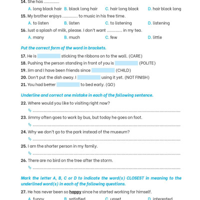 Giải Thích Và Ôn Luyện Chuyên Đề Tiếng Anh Thi Vào Lớp 6 Trường THCS Chất Lượng Cao