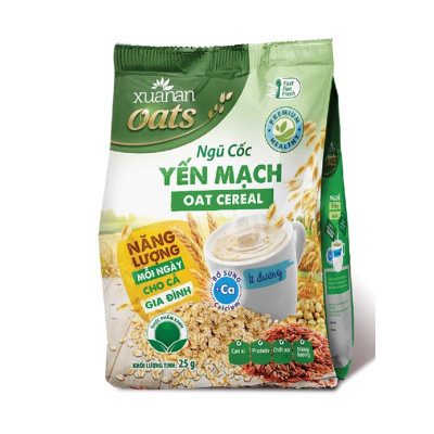 Ngũ Cốc Yến Mạch, Óc Chó , Mè Đen Xuân An 400g( Tặng gói YM 150g)