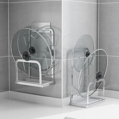 Kệ để nắp nồi 3 tầng inox 304 dán tường đa năng Hobby home decor TT05