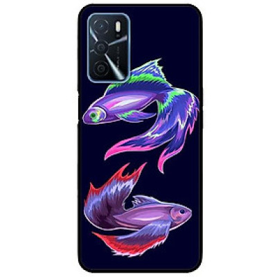 Ốp lưng dành cho Oppo A16 mẫu Cặp Đôi Cá Tím