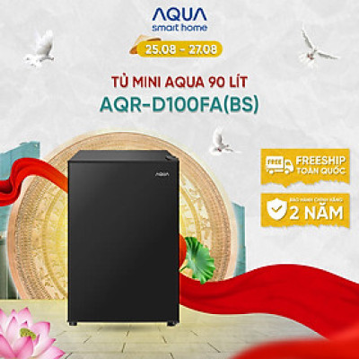 Tủ lạnh Aqua 90 lít AQR-D100FA(BS) - Freeship toàn quốc - Hàng chính hãng - Bảo hành 2 năm
