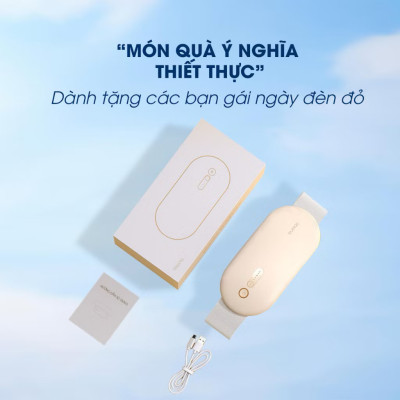 Đai Chườm Nóng, Máy Massage Giảm Đau Bụng Kinh BUMAS BU01 - Hỗ Trợ Chống Lão Hoá Da Sau Sinh