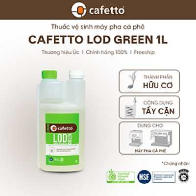 [Hàng chính hãng] Dung dịch vệ sinh máy pha cà phê Cafetto LOD Green (1 lít)