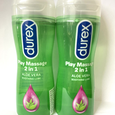 Gel Bôi Trơn Durex Play Massage 2 In 1 200ml - Hương Thơm Lô Hội - Nhập Khẩu Thái Lan