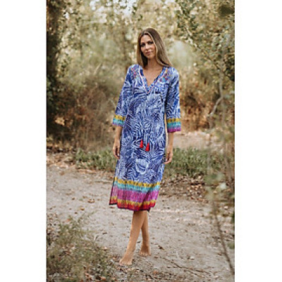 Đầm Midi Dài Tay Kết Hạt Cotton Isla Bonita