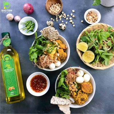 Dầu Phộng Nguyên Chất Bảo Tâm (Dầu Đậu Phộng Nguyên Chất, Dầu Lạc Nguyên Chất) – Sản xuất từ Hạt Đậu Phộng Sẻ Tự nhiên, Cao cấp, Hương vị tuyệt vời - Hàng Chính Hãng – 1 L