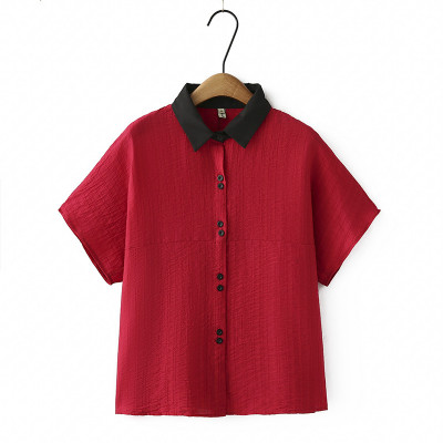 Áo sơ mi nữ tay ngắn, áo kiểu nữ, chất liệu vải mềm mát, form trẻ trung, năng động, phong cách Hàn Quốc, NeSa Shop SMT04