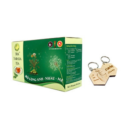 Trà Taraxa Tea BỒ CÔNG ANH - NHÀU - MÈ P&K (50 túi lọc) - Giải độc, Ngừa viêm khớp, đau nhứt, hạ cholesterol + Tặng kèm móc khoá CLĐ