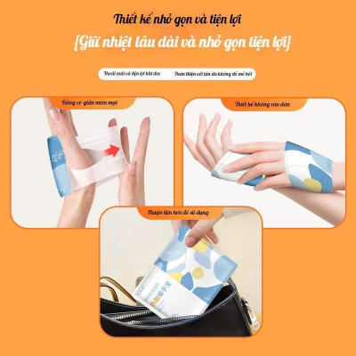 COMBO 2 Miếng Dán Giữ Nhiệt Bàn Chân Bàn Tay Dán Nóng Ủ Ấm Chân Ấm Áp Cả Ngày Văn Phòng Du Lịch Dã Ngoại Phượt