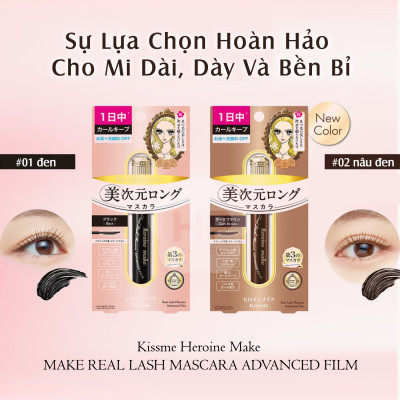 Mascara Màng Film Nâng Cao Siêu Chống Trôi Giúp Nâng Cong Và Dài Mi Kissme Heroine Make (6 G)