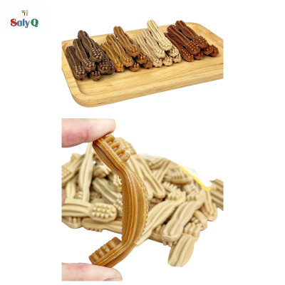 Xương bàn chải 2 đầu gặm sạch răng gói 100g ăn vặt cho chó Saly Q PF20TK