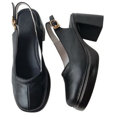 Giày Sandal Cao Gót Da Bò BIGGBEN Cao 8 Phân SDCG130