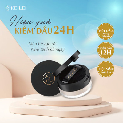 COMBO Phấn phủ kiềm dầu hoàn hảo KEILEI + Phấn nước đa năng 3 trong 1  KEILEI -  3 in 1 Radiance Cushion  KEILEI