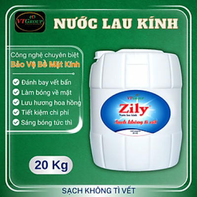Nước Lau Kính Zily Can 20kg - Tặng 1 Lau Sàn Rick 1 Kg
