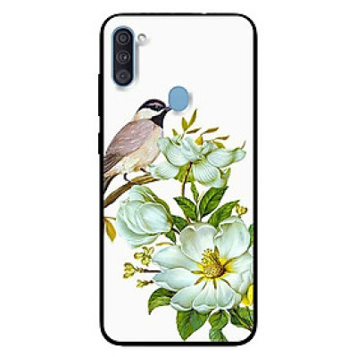 Ốp lưng dành cho Samsung A11 mẫu Chim Đậu Cành Hoa Trắng