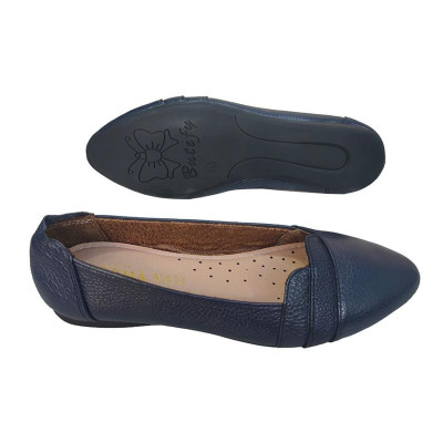 Giày Nữ Búp Bê Đế Bệt Da Bò Thật TiTi ĐÔ Cao Cấp 4cm GBB2062d