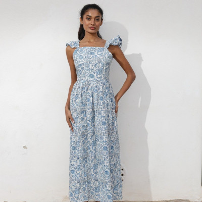 Maxi Hoa Cotton Cao Cấp Luna Llena