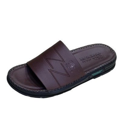 Dép Nam Quai Ngang Da Bò Thật TiTi ĐÔ Đã May Viền Chân Quai Chắc Chắn DNA22038