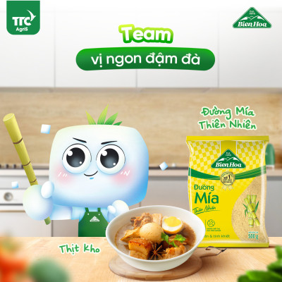 Combo 3 túi Đường Mía Thiên Nhiên Biên Hòa 500G/túi