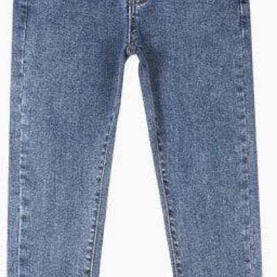 Quần jeans màu xám khói nữ co giãn bó sát chín tất bé gái