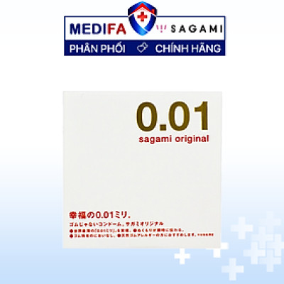 Bao cao su Sagami Original 0.01 (Hộp 1 chiếc)