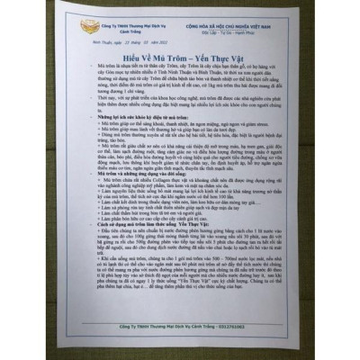 Mủ Trôm Cánh Trắng - Hộp 12 gói (mỗi gói pha với 500ml nước) sử dụng tiện lợi và nhanh chóng