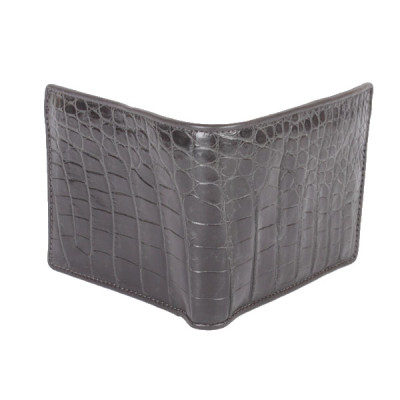 HJ2201-02-03-40 - Ví nam Huy Hoàng da cá sấu gai bụng màu đen, nâu đỏ, vàng bò, nâu đất